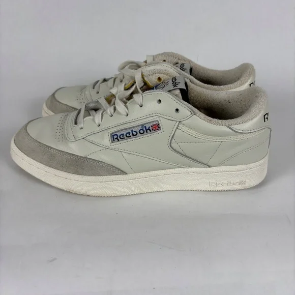 REEBOK VINTAGE MEN'S ATHLETIC SHOE WHITE SIZE 9 M WHITE AND BLUE CLASSIC - Picture 5 of 10